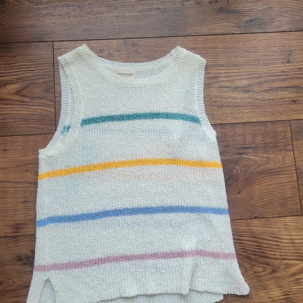Thread & Supply Vineyard Sweater Tank Top Med - Picture 2 of 5